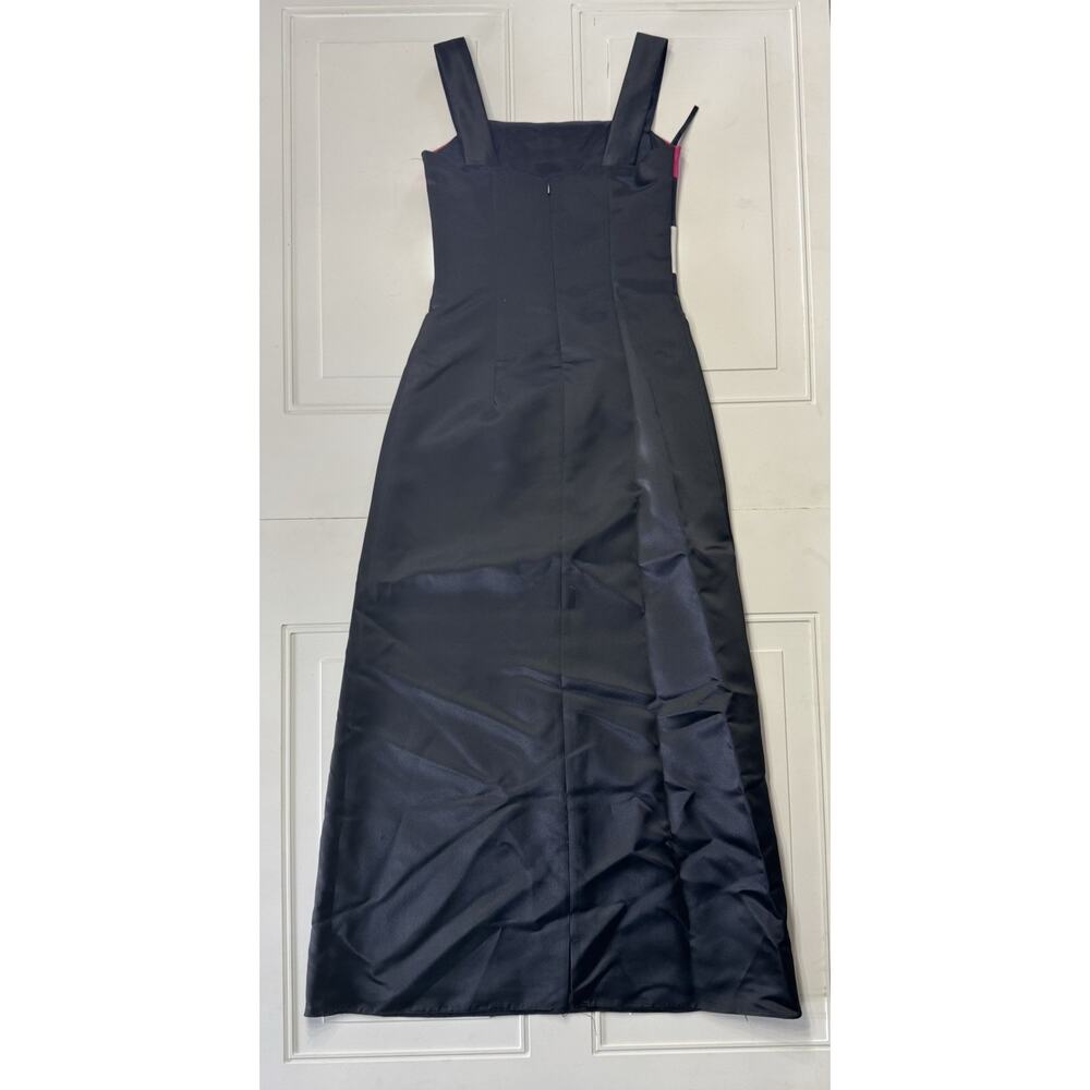 Vintage Jessica Mcclintock For Gunne Sax Dress Black Pink White Satin Size 5 - Picture 8 of 8